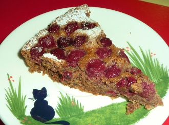 Schokokuchen mit Kirschen